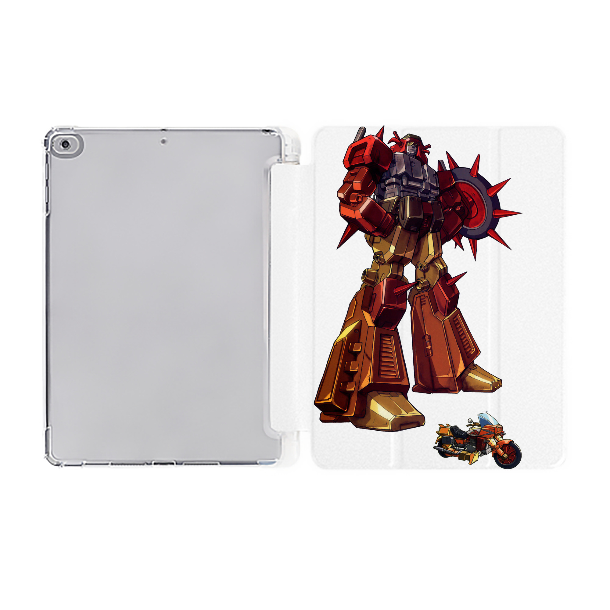 （画像用）  IPad ケース ペン収納付き 三つ折りスタンド PUレザー×シリコン 対応機種9.5/10.5/10.9インチ